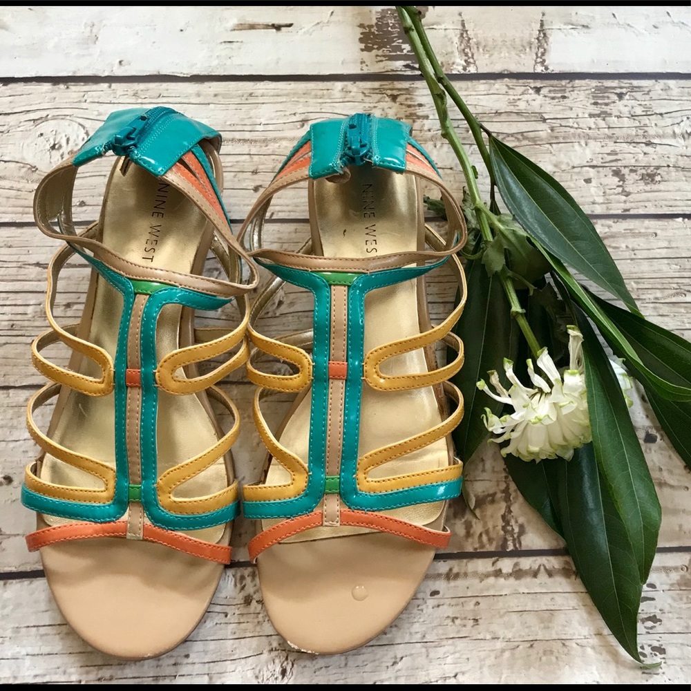 NINE WEST Multi-color Gladiator Sandals